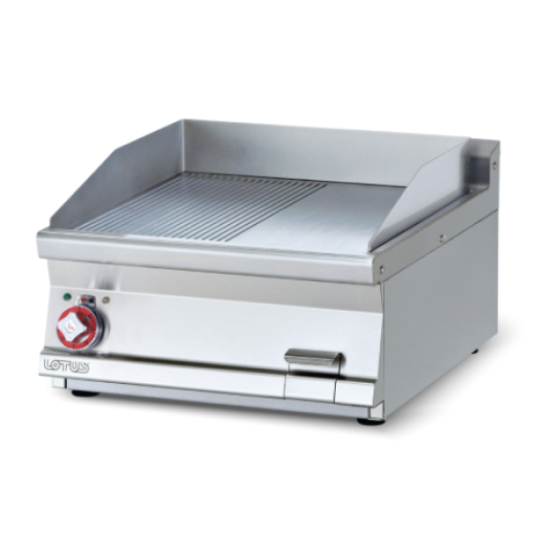  Πλατώ ηλεκτρικό μεσαίο 1/2 λείο 1/2 ραβδωτό SuperChrom